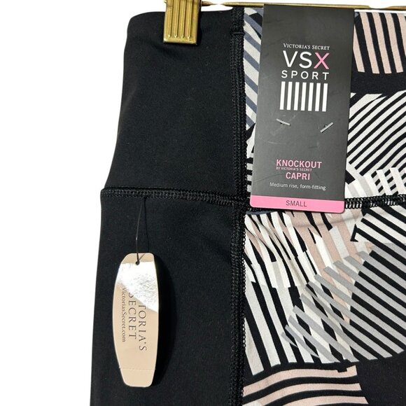 Victoria's Secret VSX Sport Knockout Capri Cropped Leggings Med Rise Size Small - Picture 3 of 8
